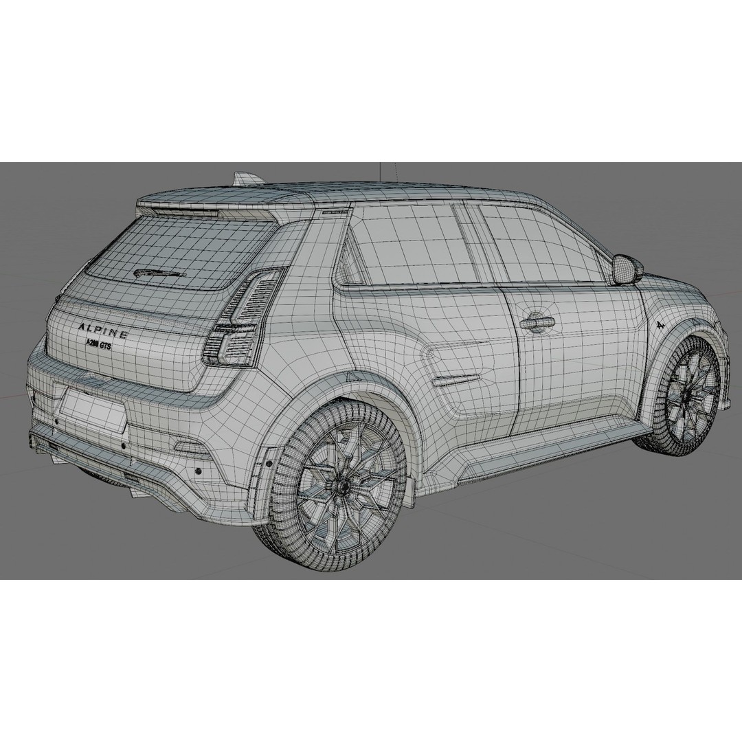 Alpine A290 GTS 2025 3D Model – High Poly Car Asset with Interior - View 31