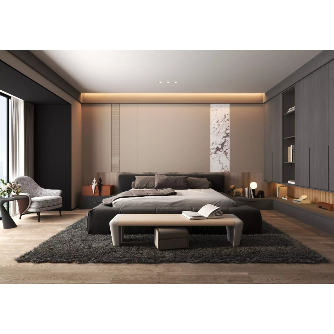 Luxury Bedroom Interior 3D Model – Contemporary Design, FBX & OBJ - View 2