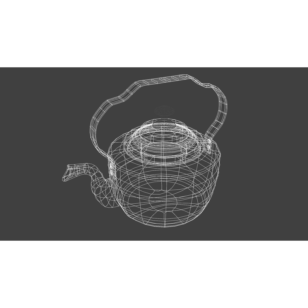 Victorian Tea Kettle 3D Model – Low Poly PBR Game Asset, FBX