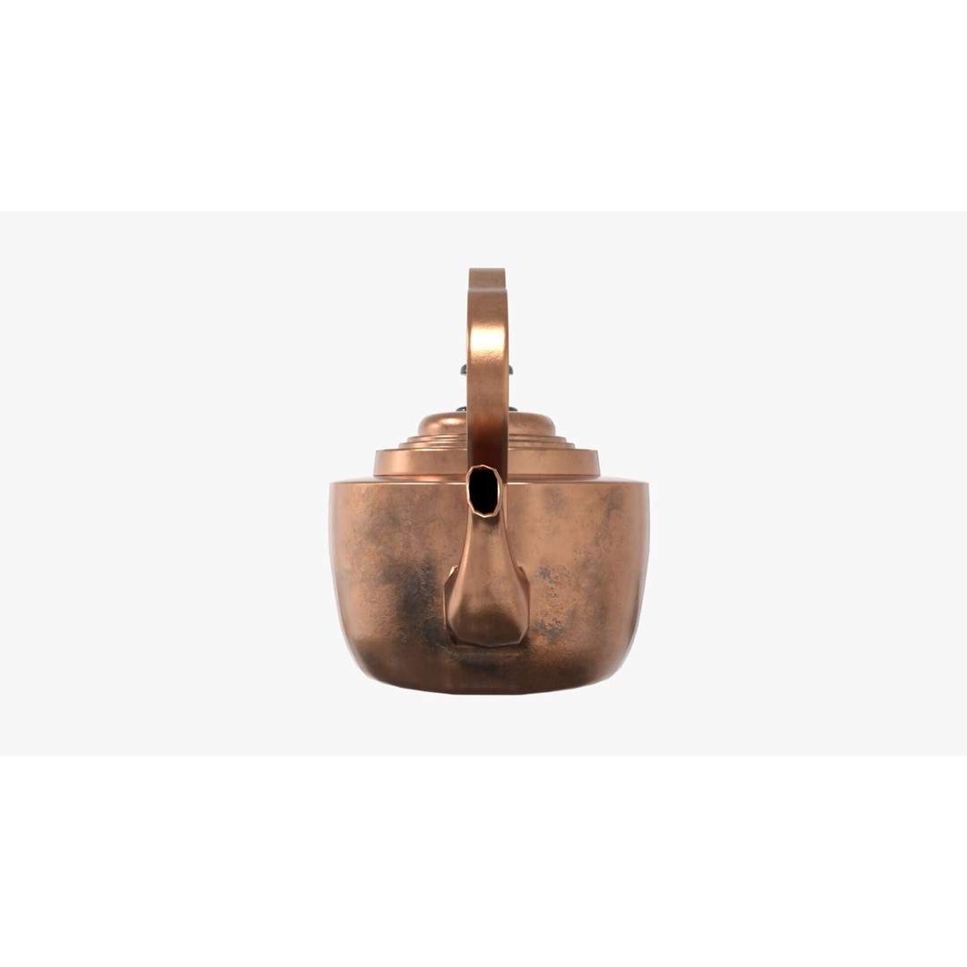 Victorian Tea Kettle 3D Model – Low Poly PBR Game Asset, FBX - View 5