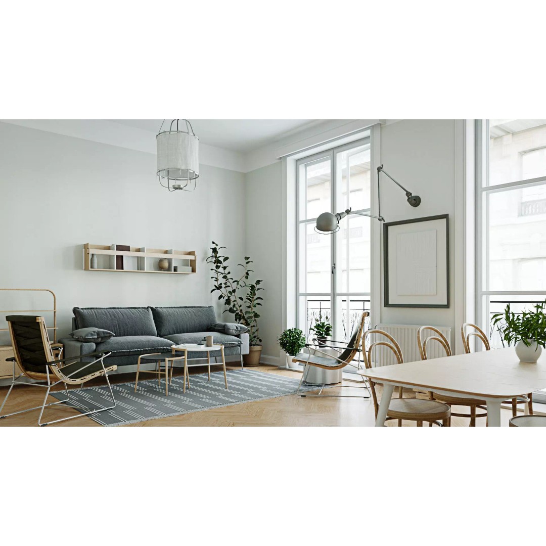 Scandinavian Interior Scene 3D Model – Realistic Living Room, FBX, Cinema 4D - View 2