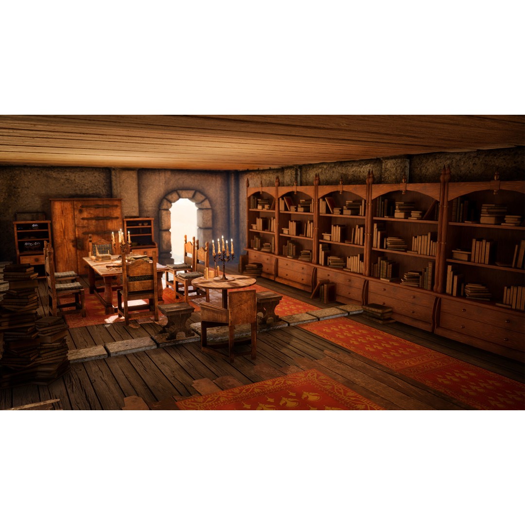 Medieval Furniture 3D Model – PBR Game-Ready Props, 150 Variations - View 10