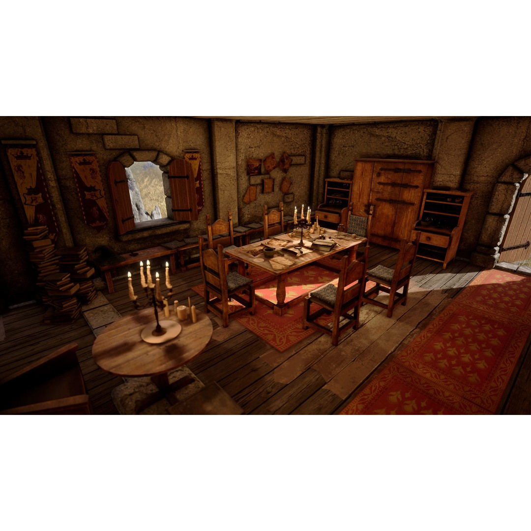 Medieval Furniture 3D Model – PBR Game-Ready Props, 150 Variations - View 17