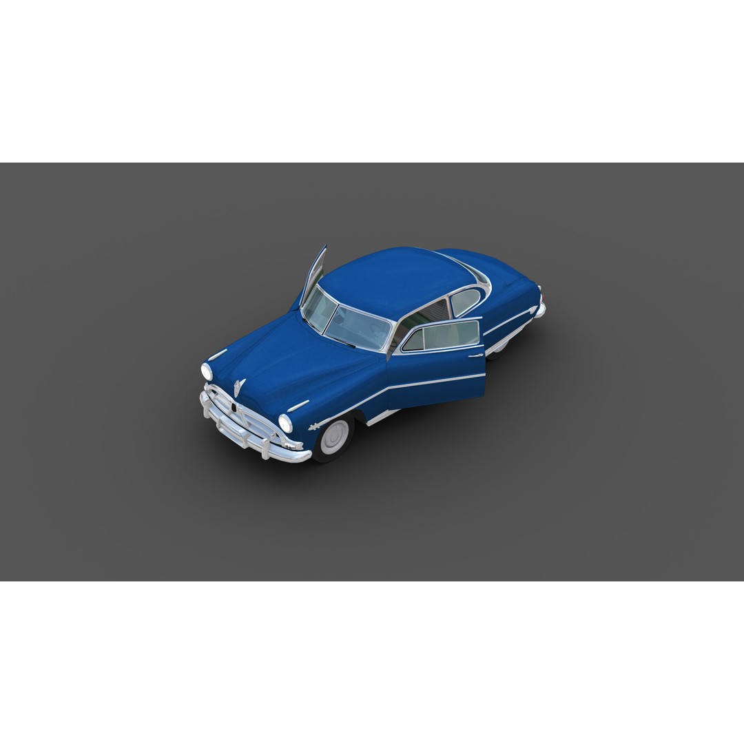 Hudson Hornet 3D Model – Low Poly Antique Car, Game Ready, FBX