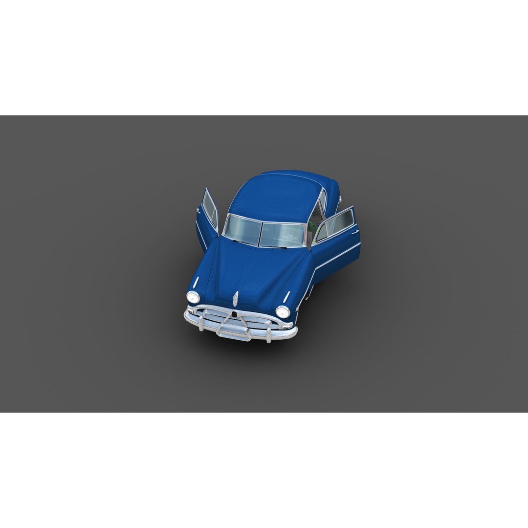 Hudson Hornet 3D Model – Low Poly Antique Car, Game Ready, FBX - View 11