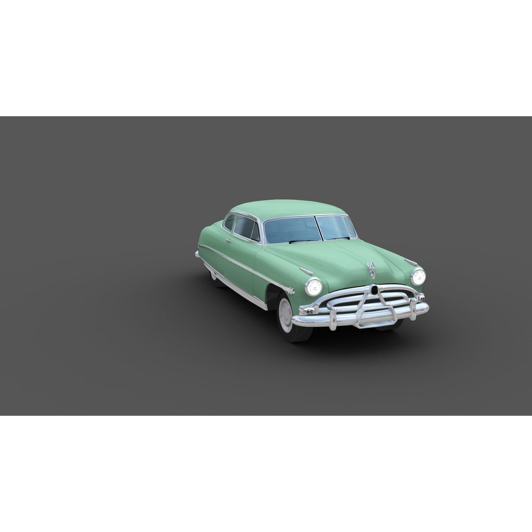 Hudson Hornet 3D Model – Low Poly Antique Car, Game Ready, FBX - View 12
