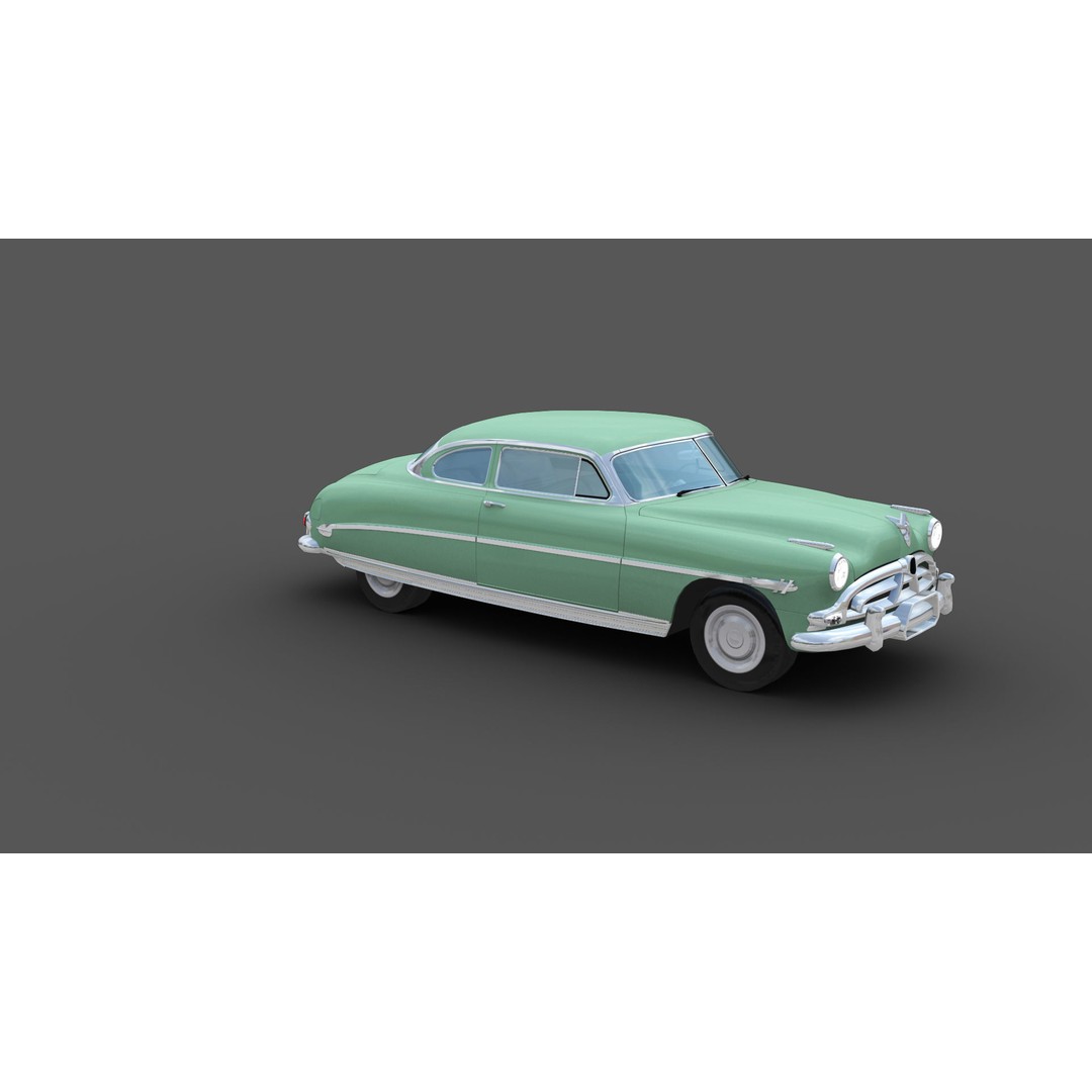 Hudson Hornet 3D Model – Low Poly Antique Car, Game Ready, FBX - View 13
