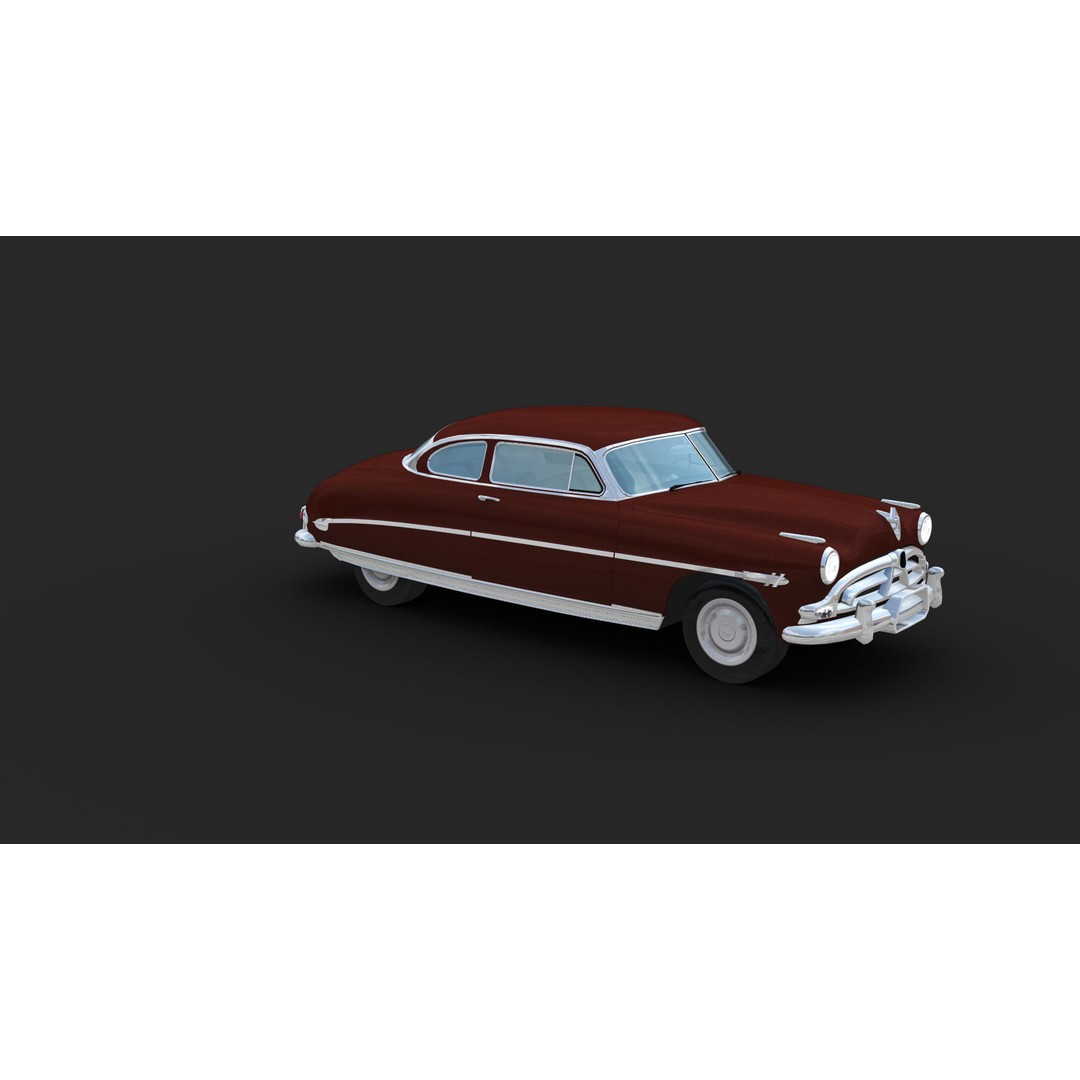 Hudson Hornet 3D Model – Low Poly Antique Car, Game Ready, FBX - View 14