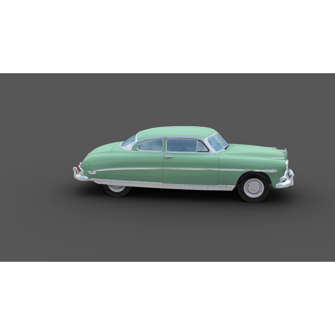 Hudson Hornet 3D Model – Low Poly Antique Car, Game Ready, FBX - View 16