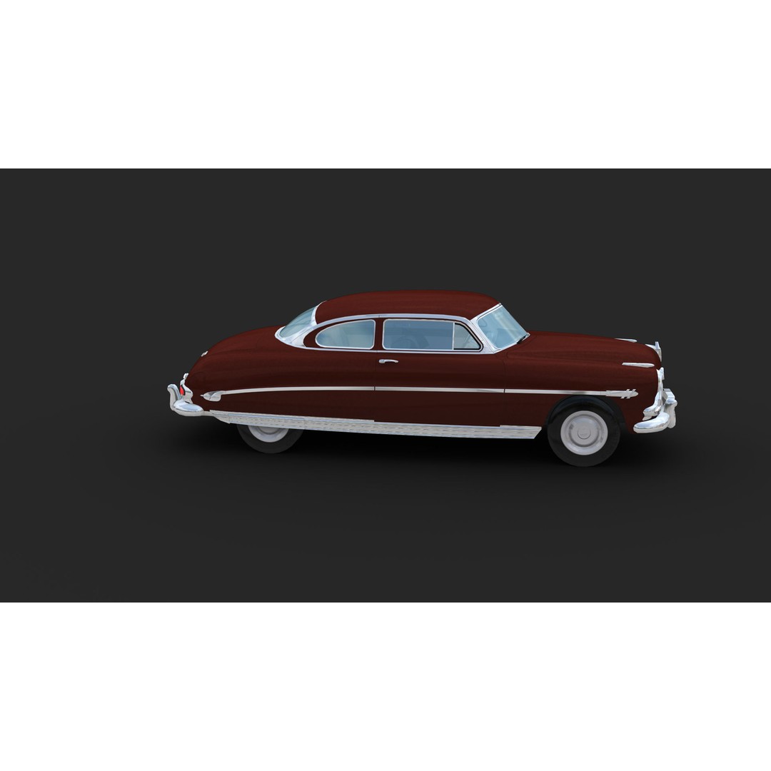 Hudson Hornet 3D Model – Low Poly Antique Car, Game Ready, FBX - View 17