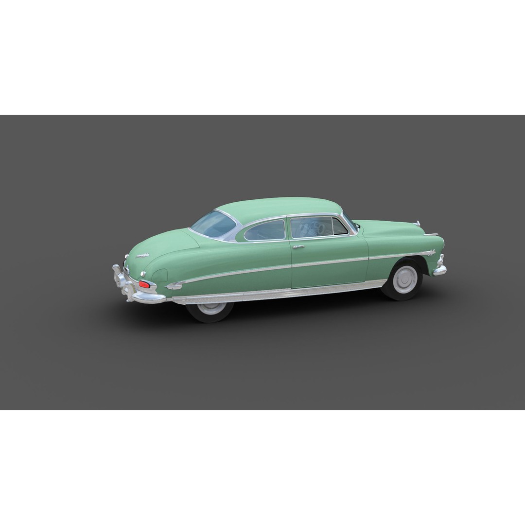 Hudson Hornet 3D Model – Low Poly Antique Car, Game Ready, FBX - View 18