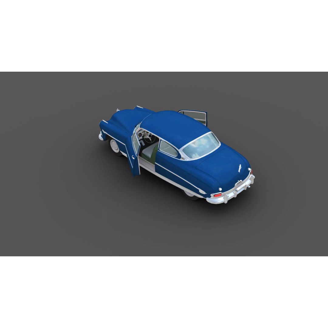 Hudson Hornet 3D Model – Low Poly Antique Car, Game Ready, FBX - View 2