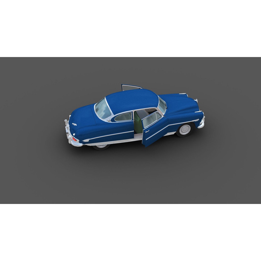 Hudson Hornet 3D Model – Low Poly Antique Car, Game Ready, FBX - View 20