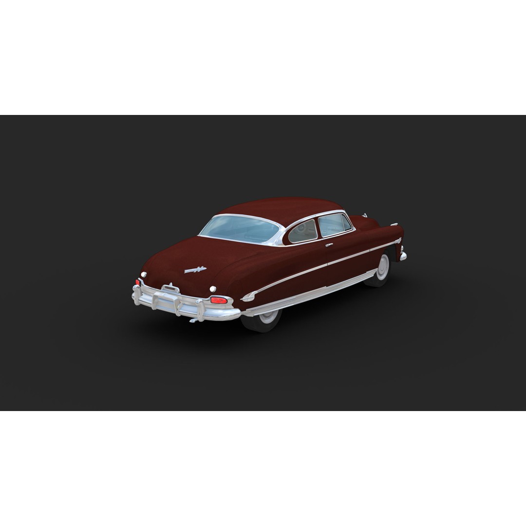 Hudson Hornet 3D Model – Low Poly Antique Car, Game Ready, FBX - View 22