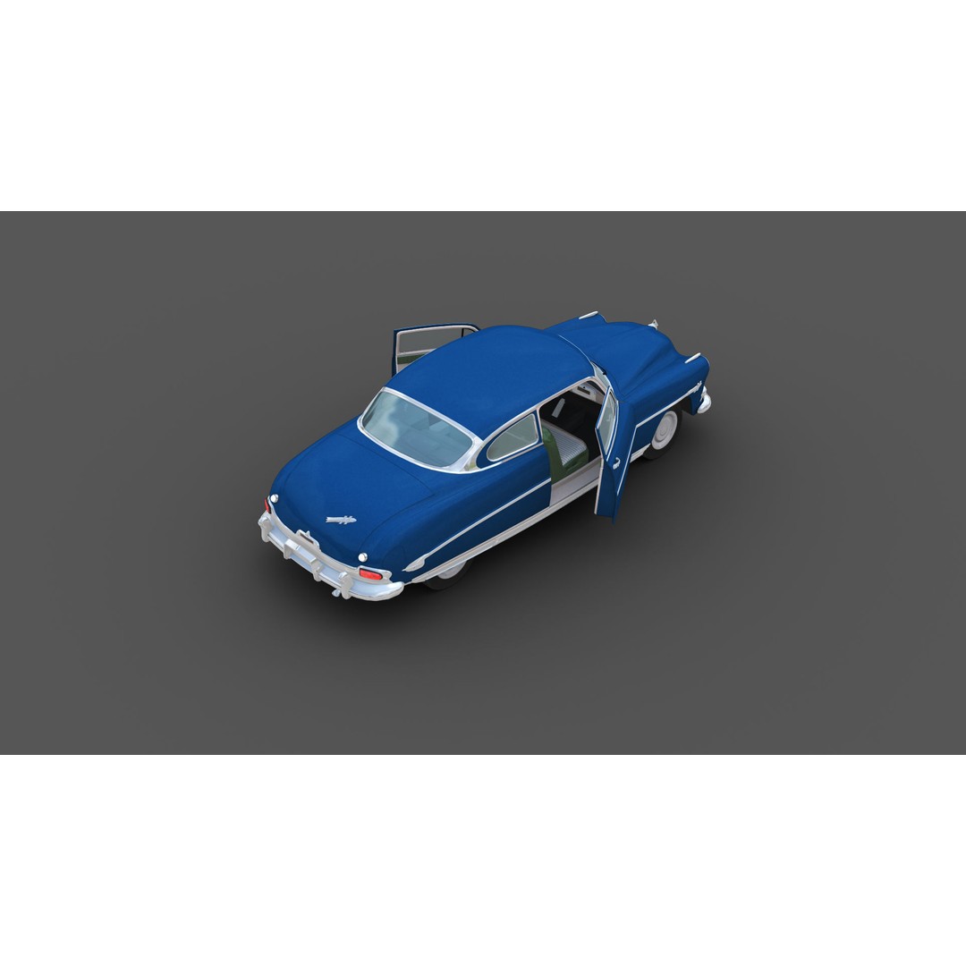 Hudson Hornet 3D Model – Low Poly Antique Car, Game Ready, FBX - View 23