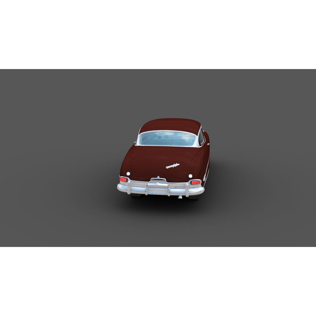 Hudson Hornet 3D Model – Low Poly Antique Car, Game Ready, FBX - View 25