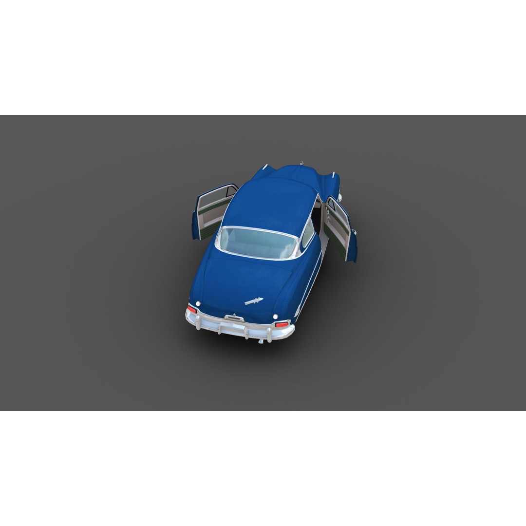 Hudson Hornet 3D Model – Low Poly Antique Car, Game Ready, FBX - View 26