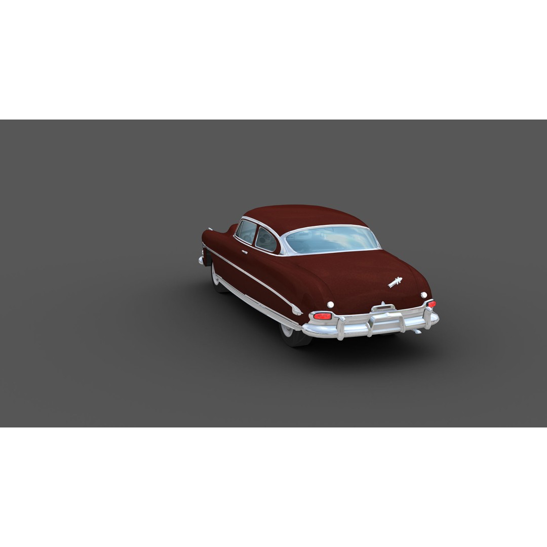 Hudson Hornet 3D Model – Low Poly Antique Car, Game Ready, FBX - View 28