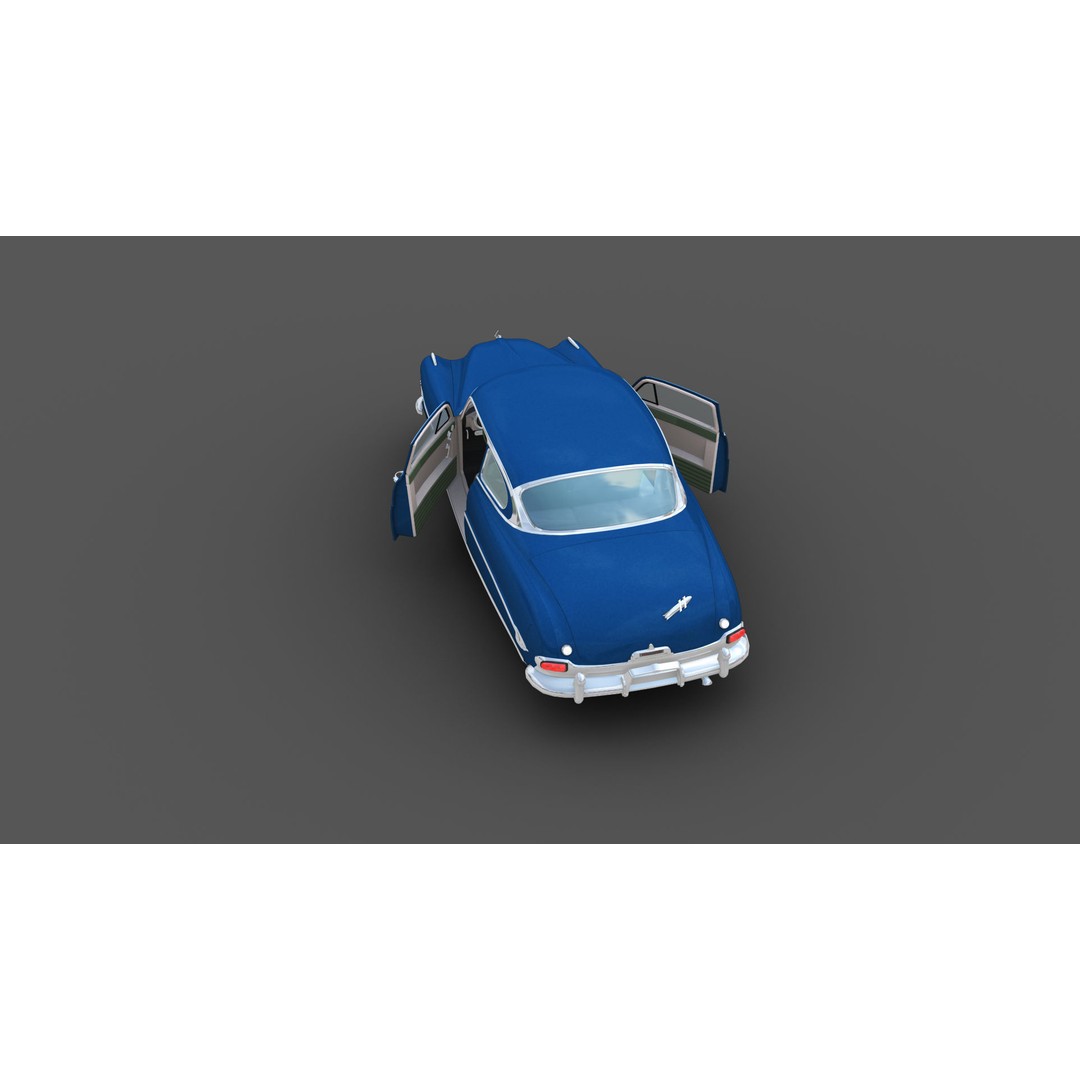 Hudson Hornet 3D Model – Low Poly Antique Car, Game Ready, FBX - View 29