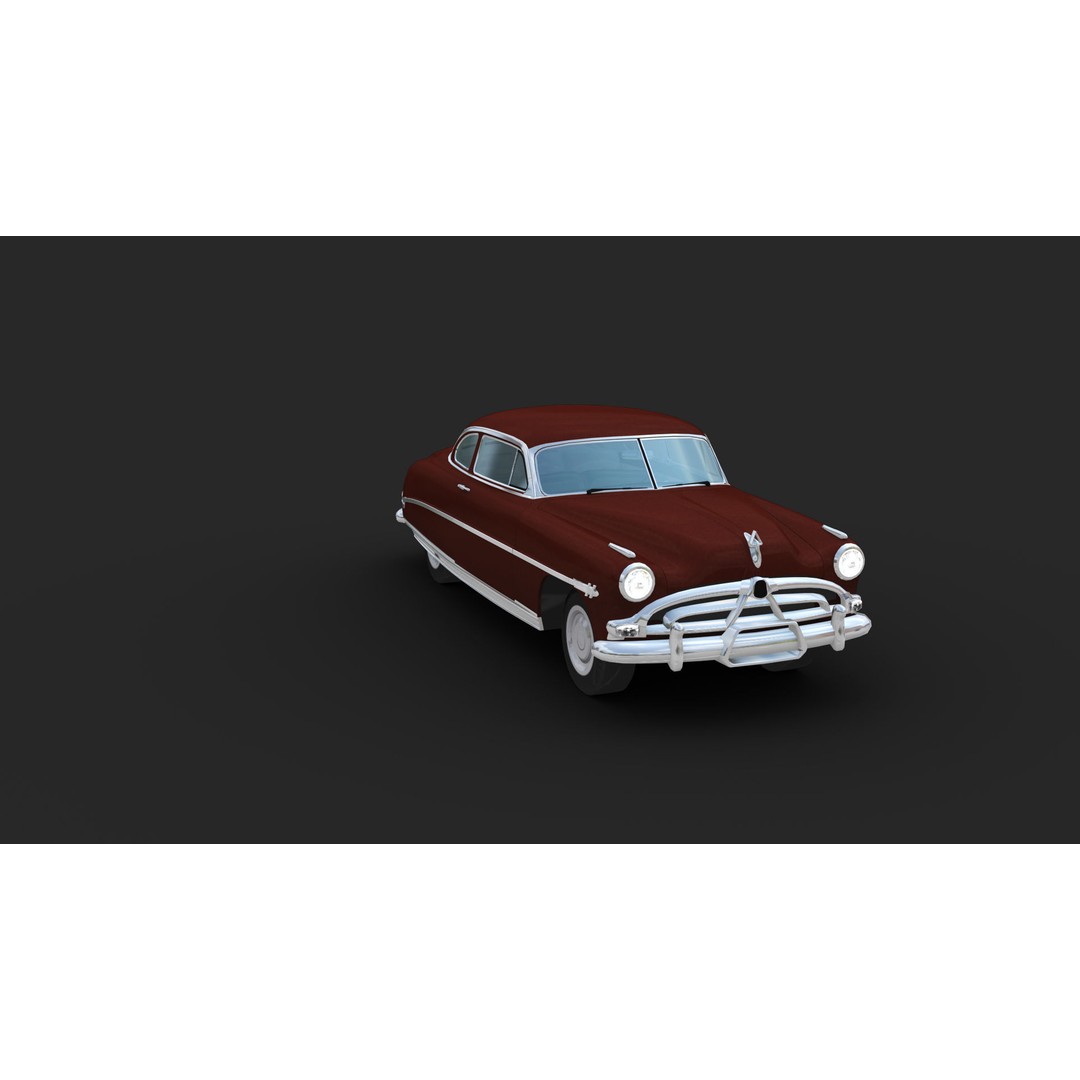 Hudson Hornet 3D Model – Low Poly Antique Car, Game Ready, FBX - View 3