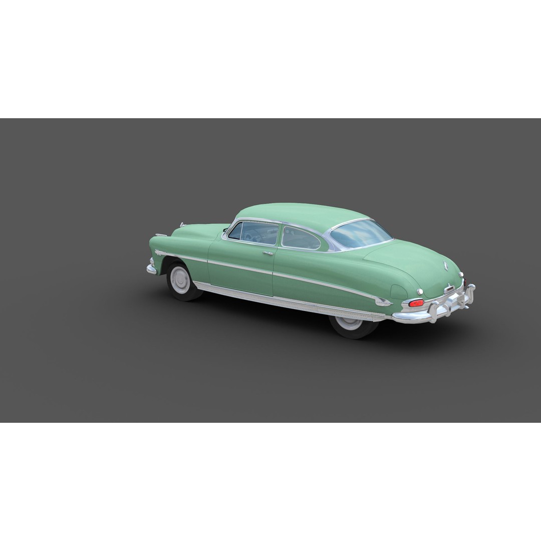 Hudson Hornet 3D Model – Low Poly Antique Car, Game Ready, FBX - View 30