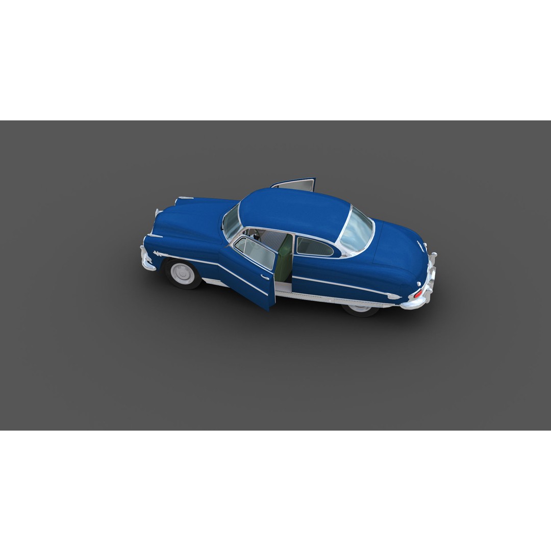Hudson Hornet 3D Model – Low Poly Antique Car, Game Ready, FBX - View 31