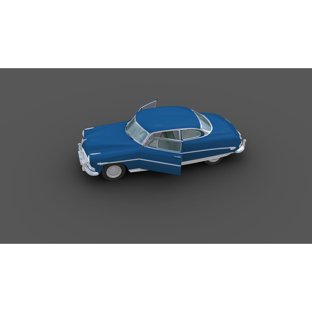 Hudson Hornet 3D Model – Low Poly Antique Car, Game Ready, FBX - View 32