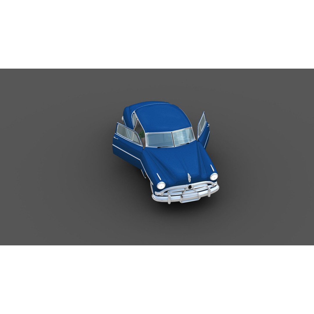 Hudson Hornet 3D Model – Low Poly Antique Car, Game Ready, FBX - View 4