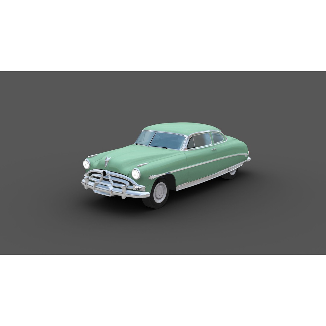 Hudson Hornet 3D Model – Low Poly Antique Car, Game Ready, FBX - View 5