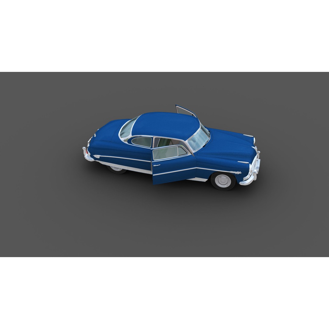 Hudson Hornet 3D Model – Low Poly Antique Car, Game Ready, FBX - View 6