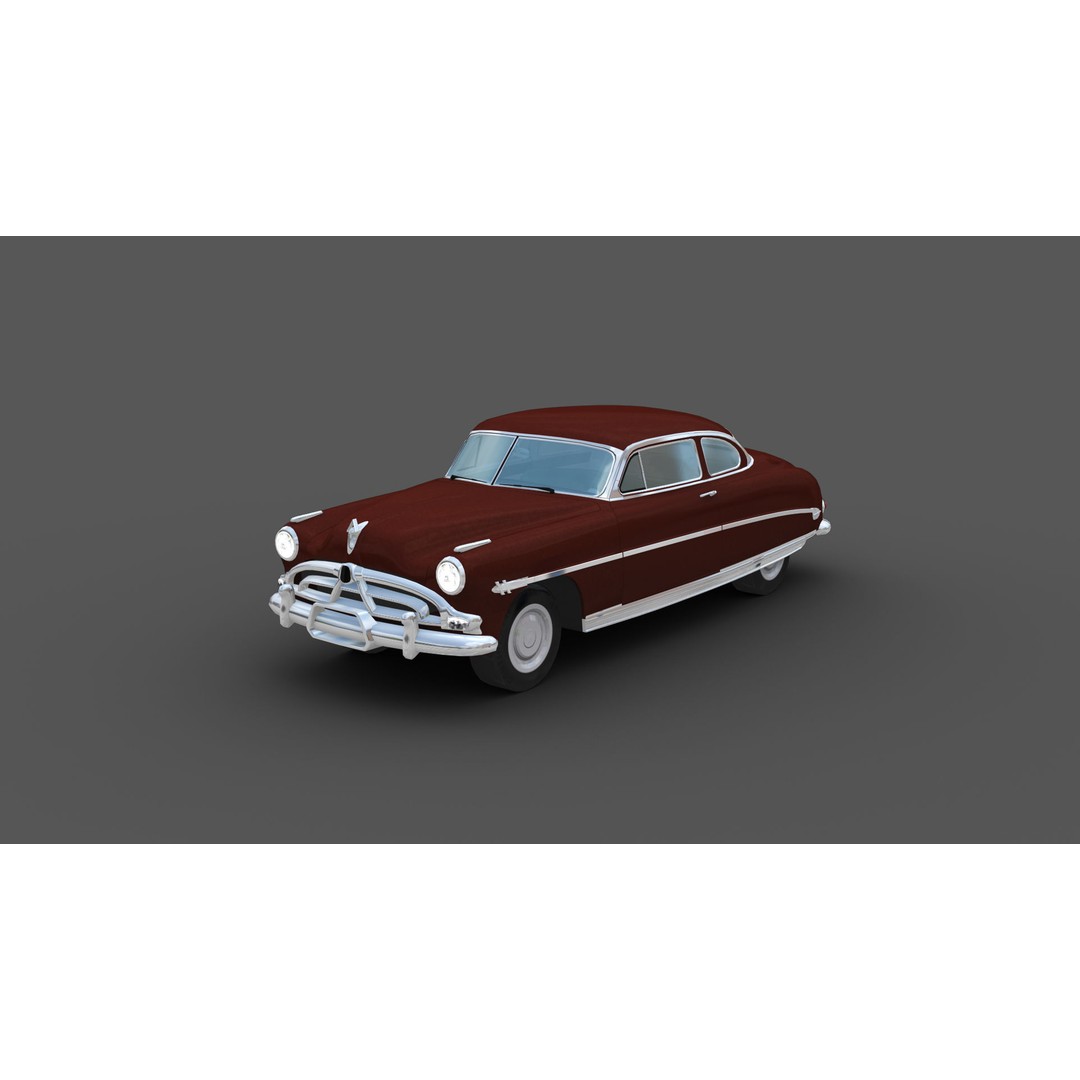 Hudson Hornet 3D Model – Low Poly Antique Car, Game Ready, FBX - View 7