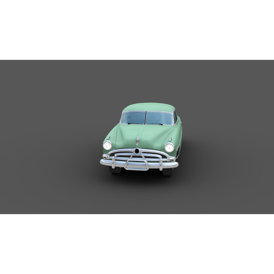 Hudson Hornet 3D Model – Low Poly Antique Car, Game Ready, FBX - View 9