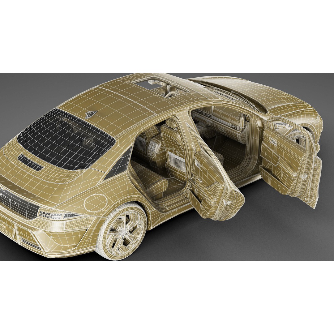 Hyundai Ioniq 6 N-Line 3D Model – Realistic Detailed Car Asset, FBX, OBJ, Blender