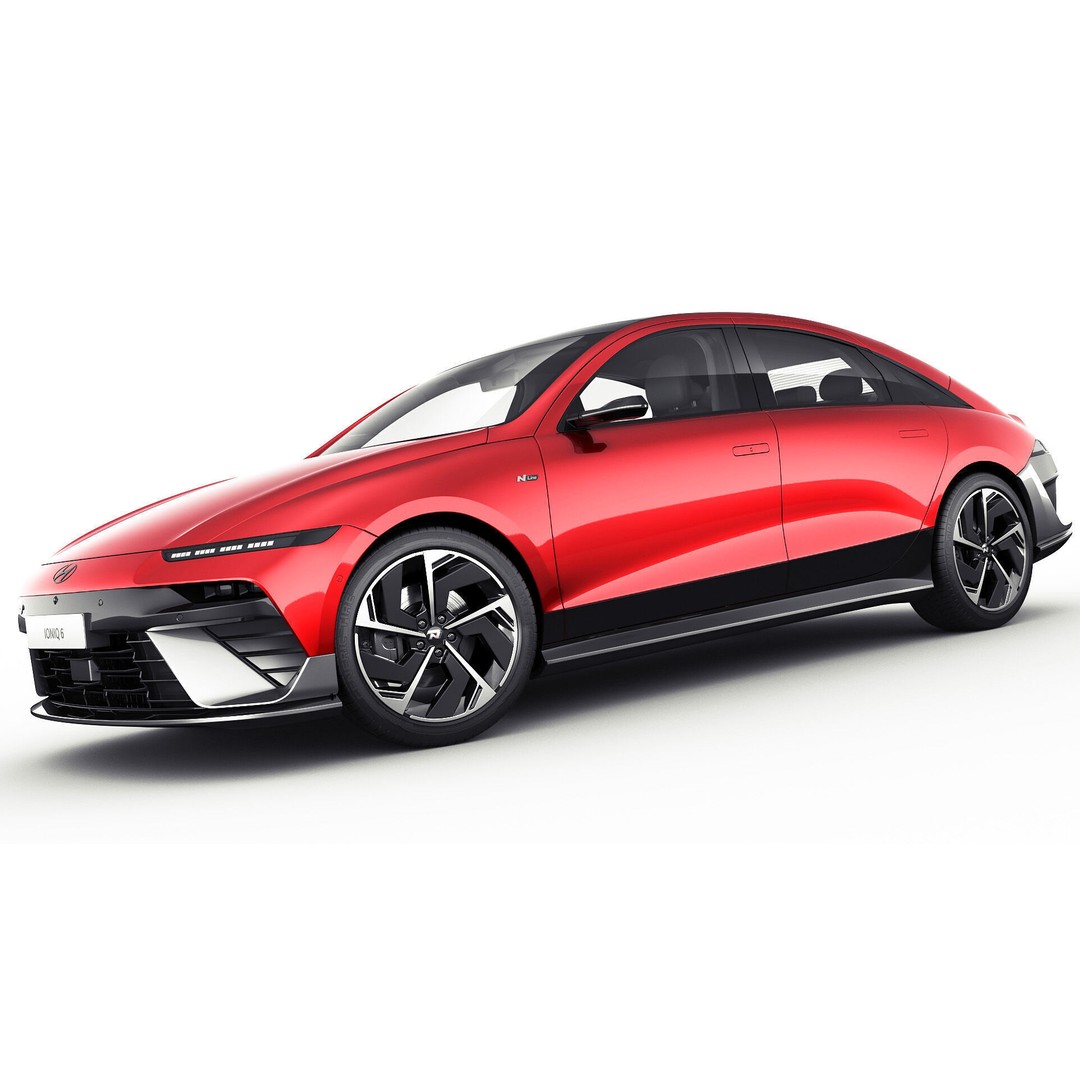 Hyundai Ioniq 6 N-Line 3D Model – Realistic Detailed Car Asset, FBX, OBJ, Blender - View 16