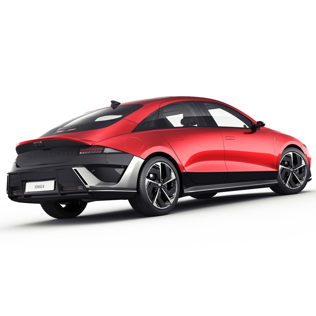 Hyundai Ioniq 6 N-Line 3D Model – Realistic Detailed Car Asset, FBX, OBJ, Blender - View 17