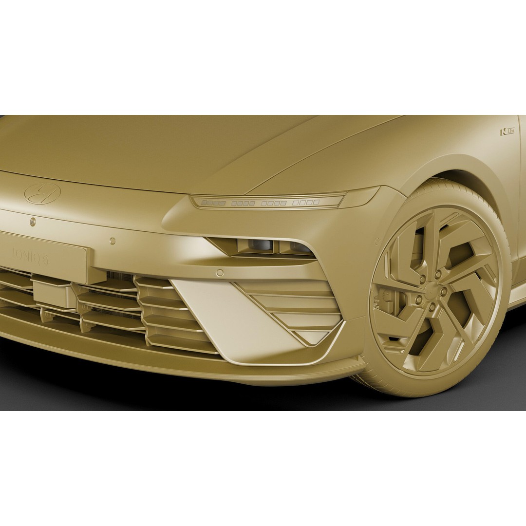 Hyundai Ioniq 6 N-Line 3D Model – Realistic Detailed Car Asset, FBX, OBJ, Blender - View 35