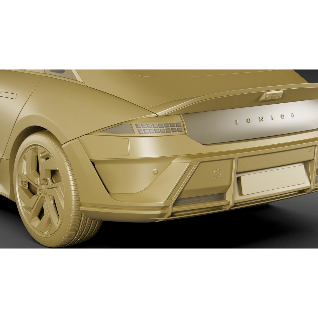 Hyundai Ioniq 6 N-Line 3D Model – Realistic Detailed Car Asset, FBX, OBJ, Blender - View 36