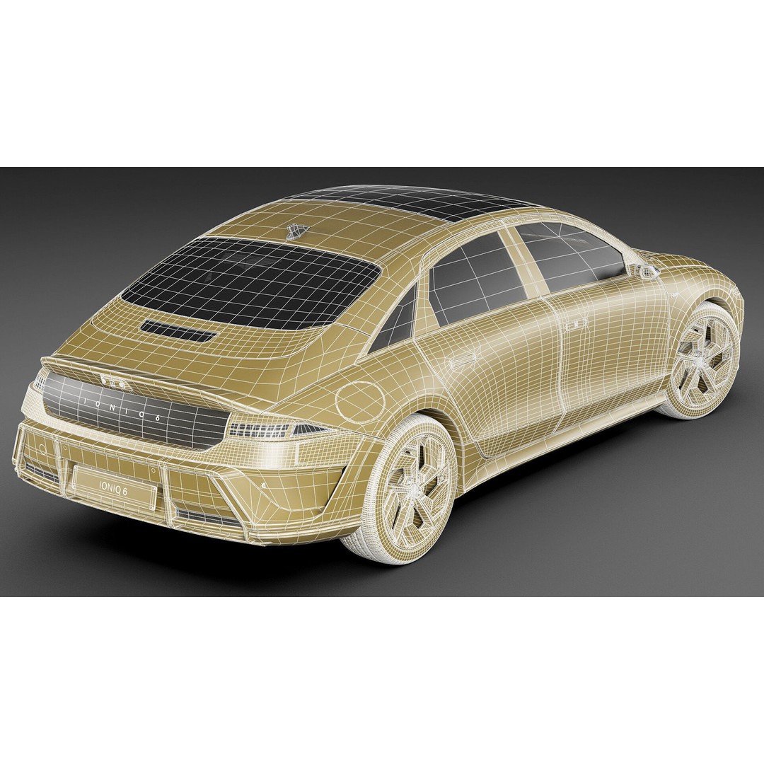 Hyundai Ioniq 6 N-Line 3D Model – Realistic Detailed Car Asset, FBX, OBJ, Blender - View 41