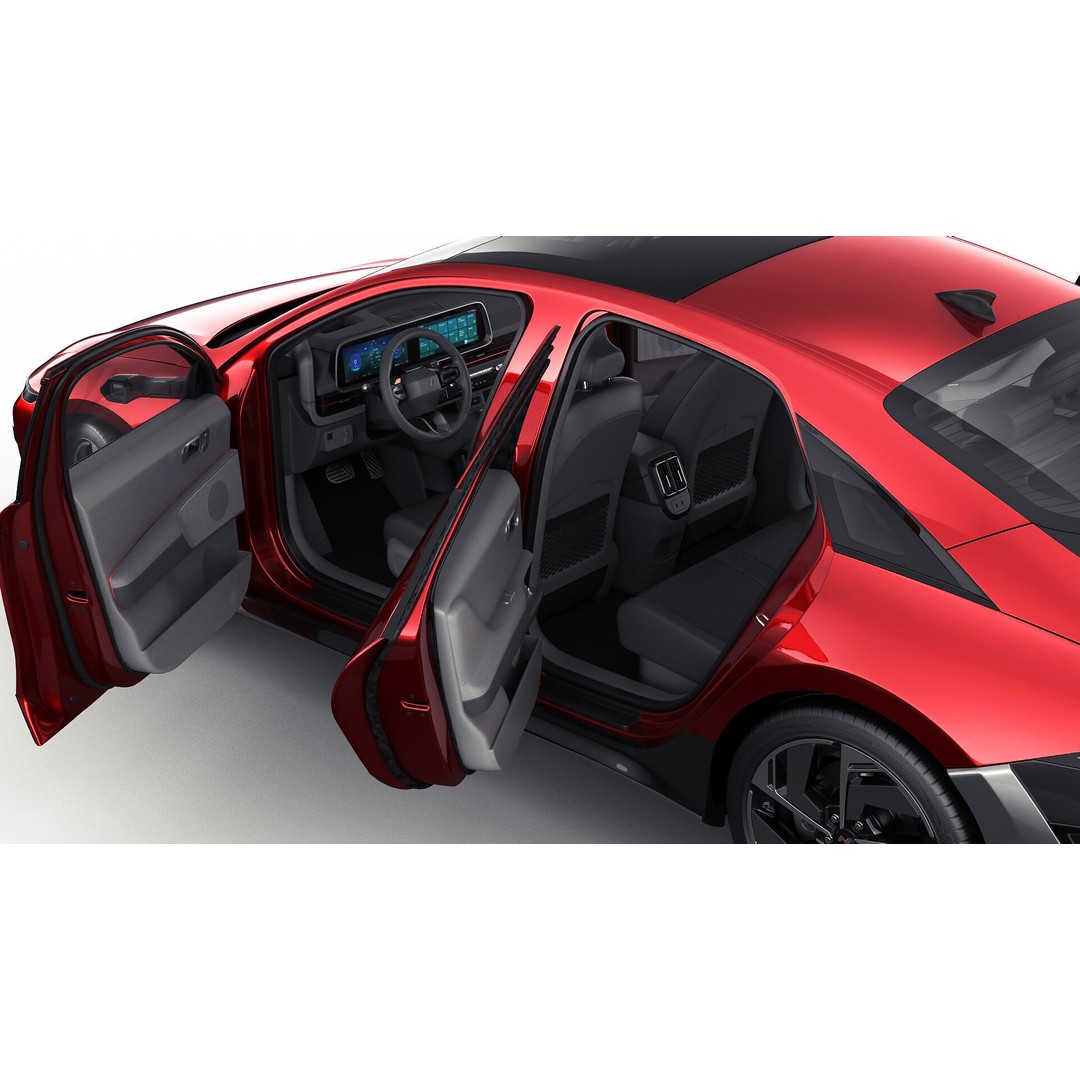 Hyundai Ioniq 6 N-Line 3D Model – Realistic Detailed Car Asset, FBX, OBJ, Blender - View 5