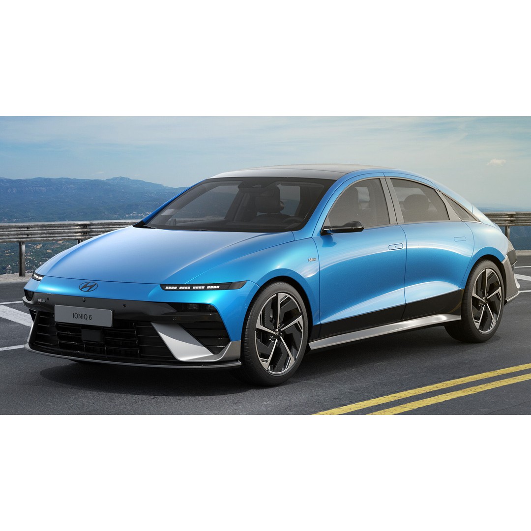 Hyundai Ioniq 6 N-Line 3D Model – Realistic Detailed Car Asset, FBX, OBJ, Blender - View 7