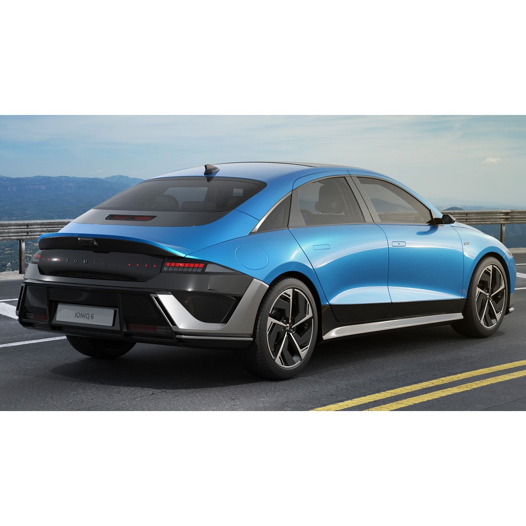 Hyundai Ioniq 6 N-Line 3D Model – Realistic Detailed Car Asset, FBX, OBJ, Blender - View 8