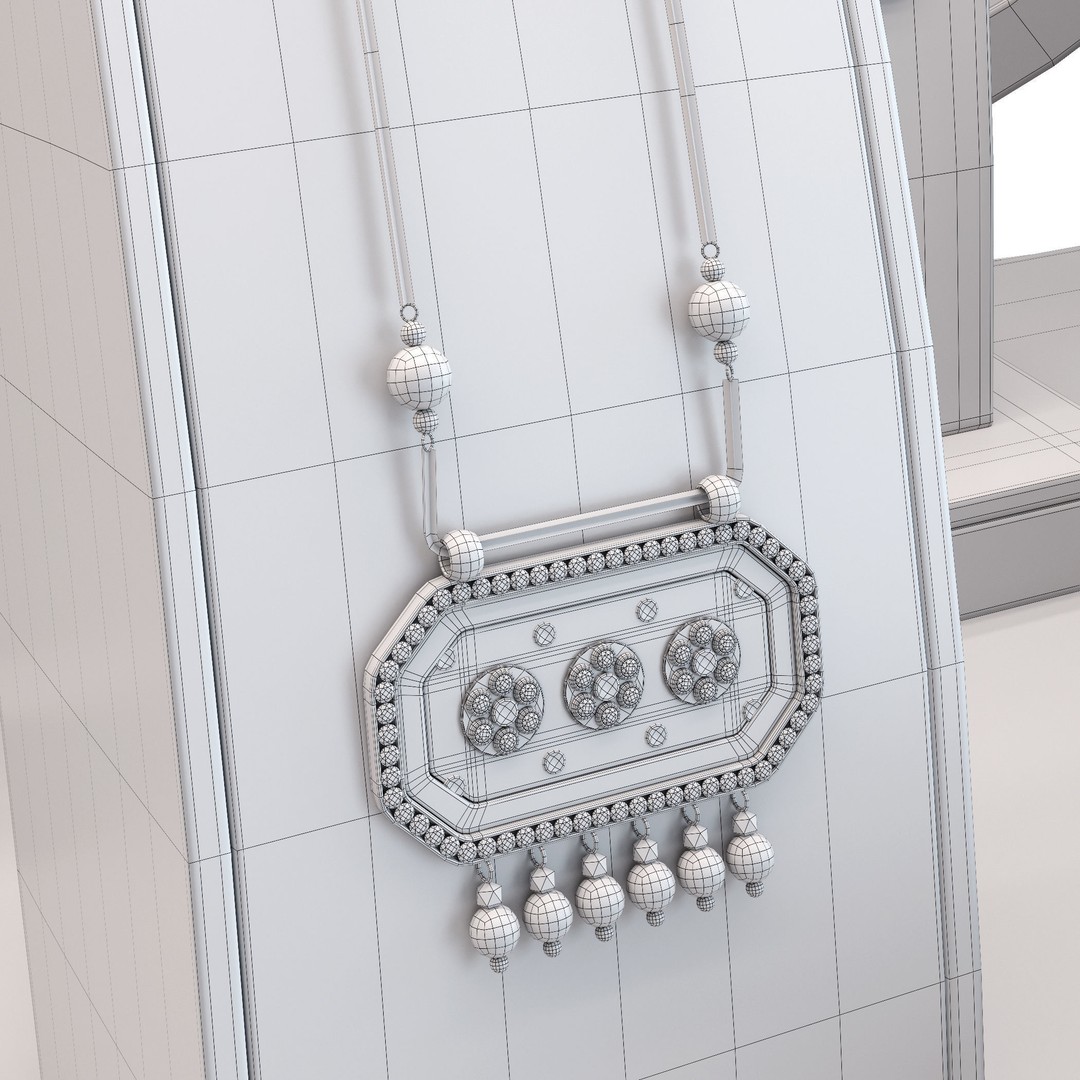 Stylish Jewelry Showcase 3D Model – High Poly Decoration Asset, FBX, OBJ - View 15