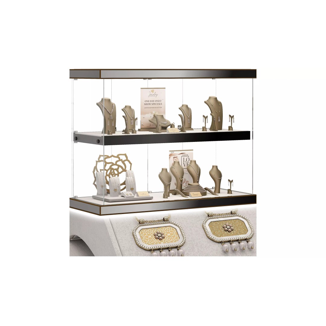 Stylish Jewelry Showcase 3D Model – High Poly Decoration Asset, FBX, OBJ - View 2