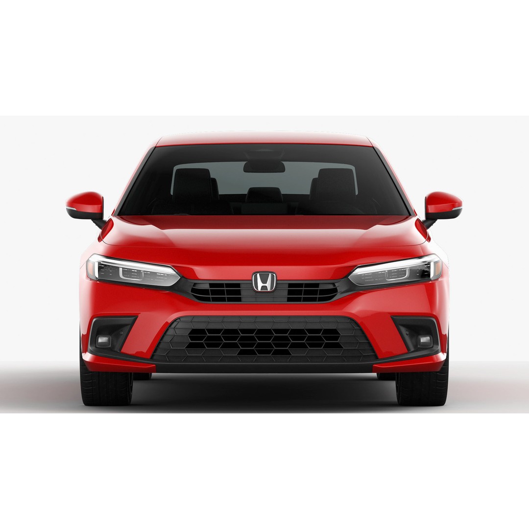 Honda Civic Sedan 2022 3D Model – High Poly Game Asset, FBX, OBJ - View 10