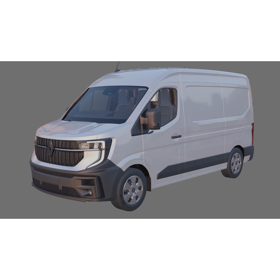 Renault Master Van L2H2 2024 3D Model – High Poly Detailed Cargo Van - View 23