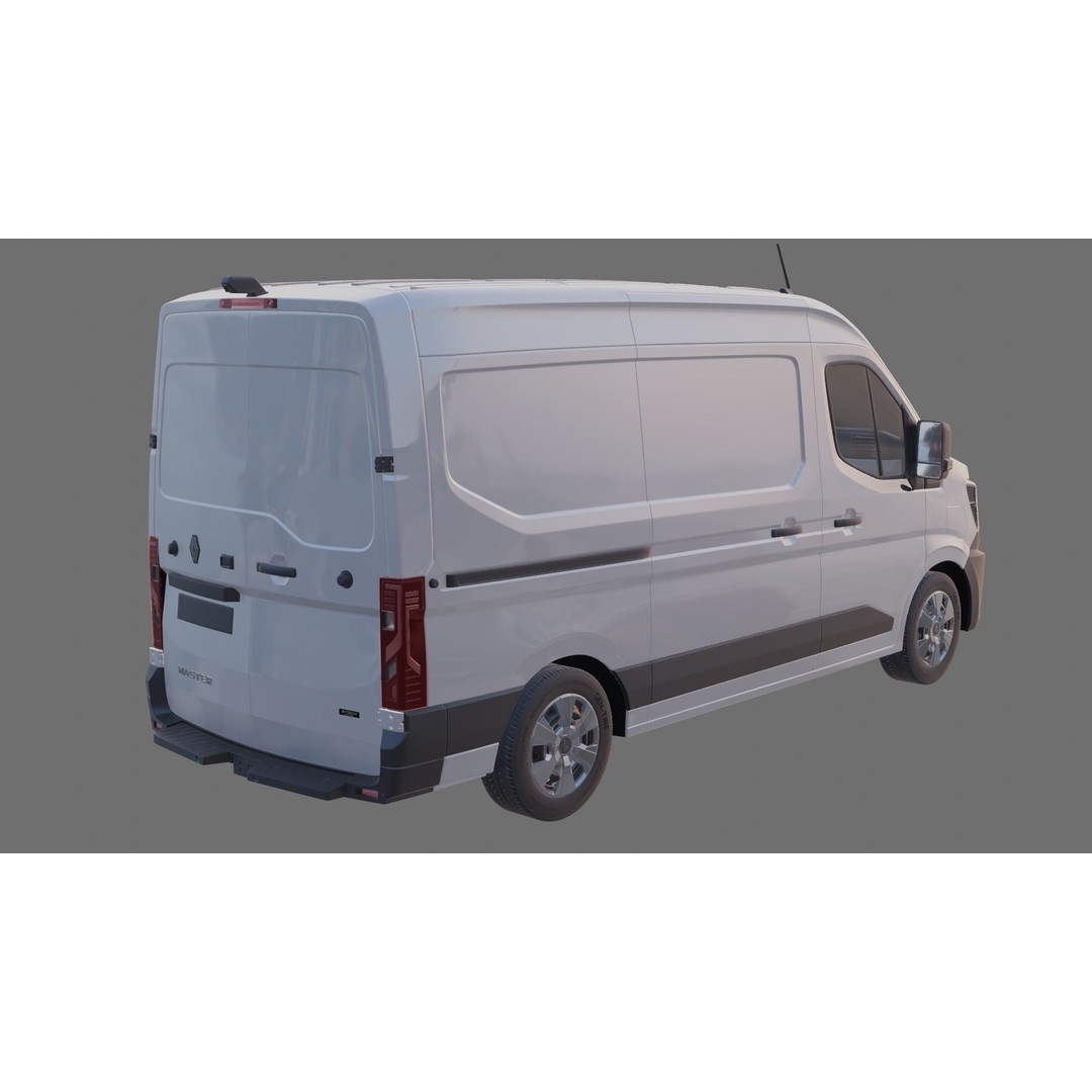 Renault Master Van L2H2 2024 3D Model – High Poly Detailed Cargo Van - View 24
