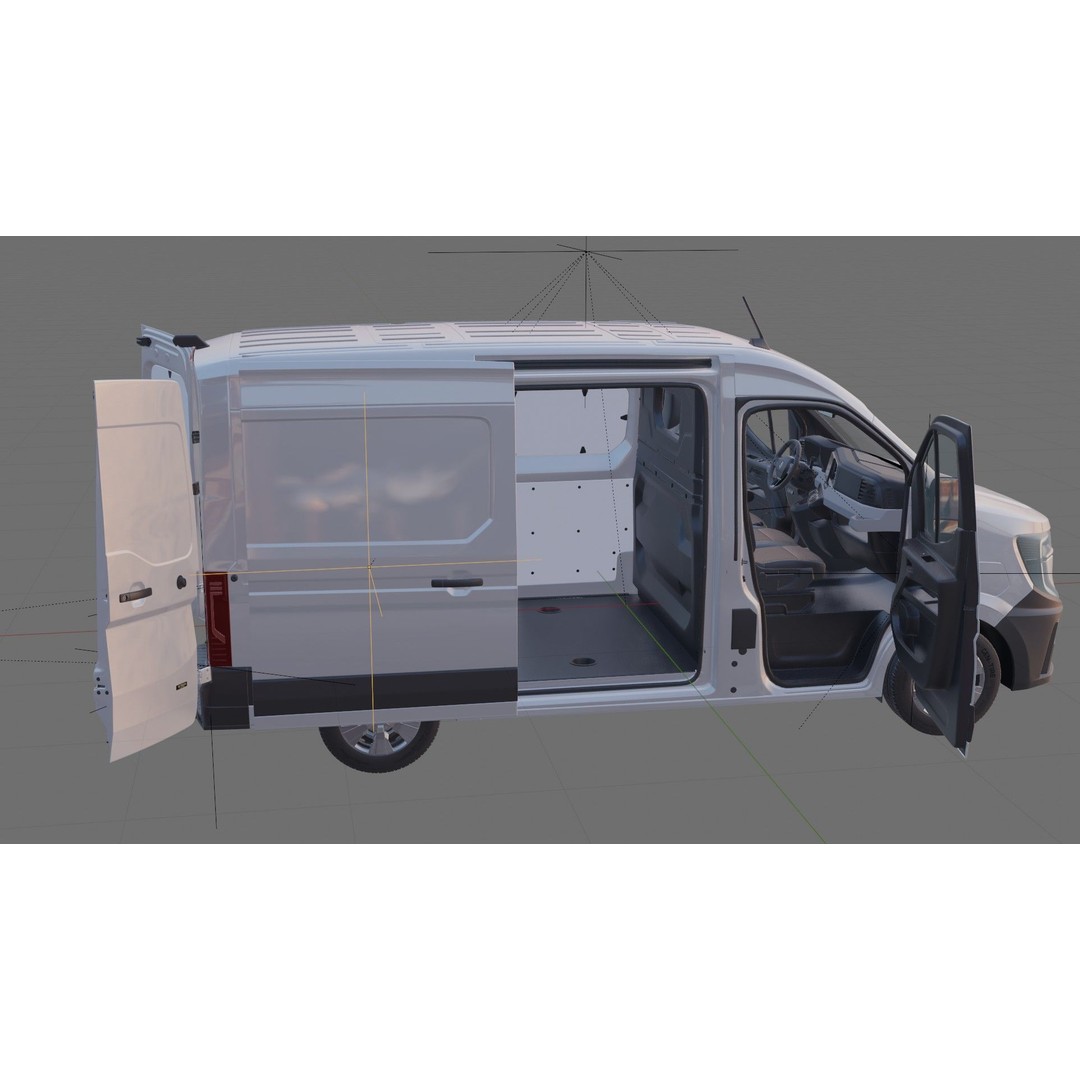 Renault Master Van L2H2 2024 3D Model – High Poly Detailed Cargo Van - View 29