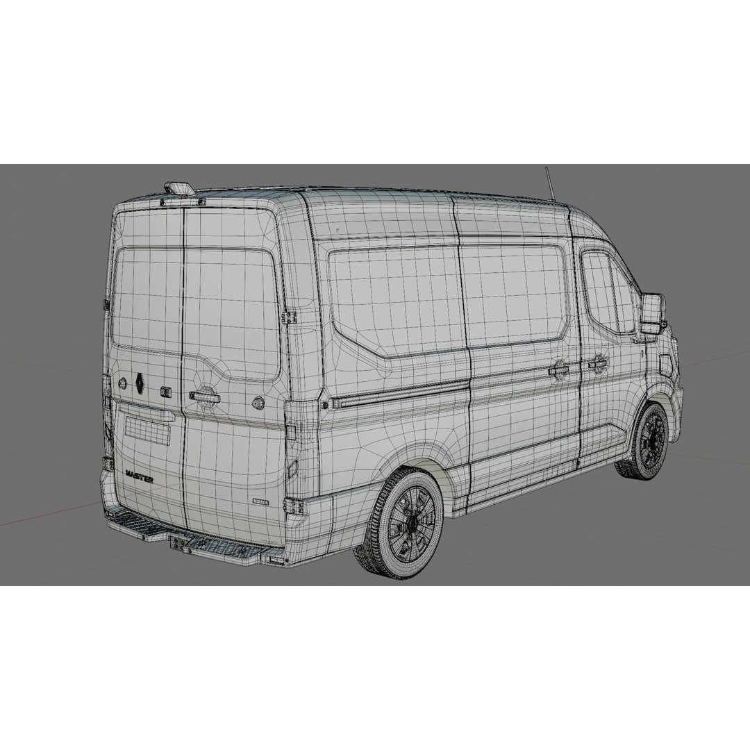 Renault Master Van L2H2 2024 3D Model – High Poly Detailed Cargo Van - View 32