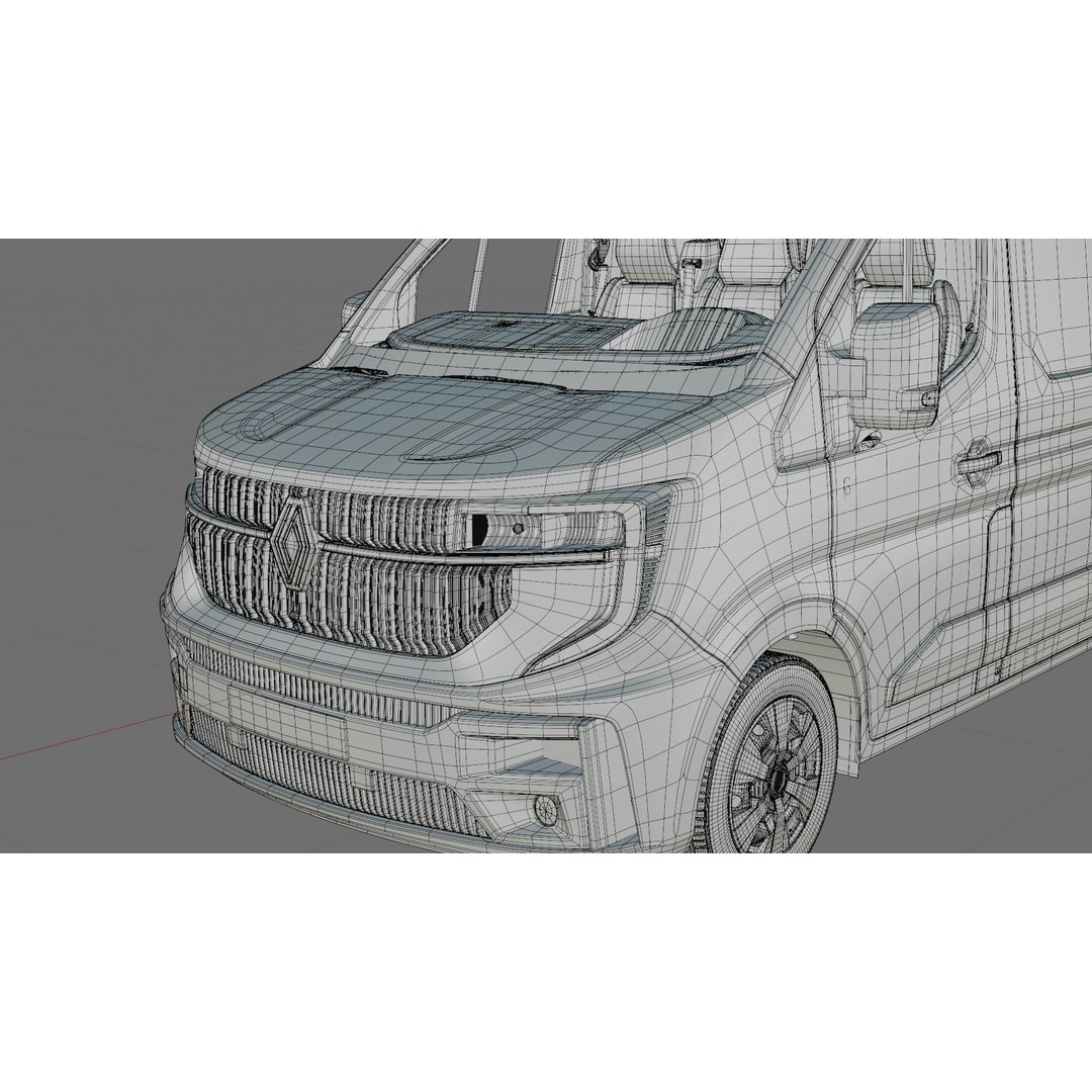 Renault Master Van L2H2 2024 3D Model – High Poly Detailed Cargo Van - View 33