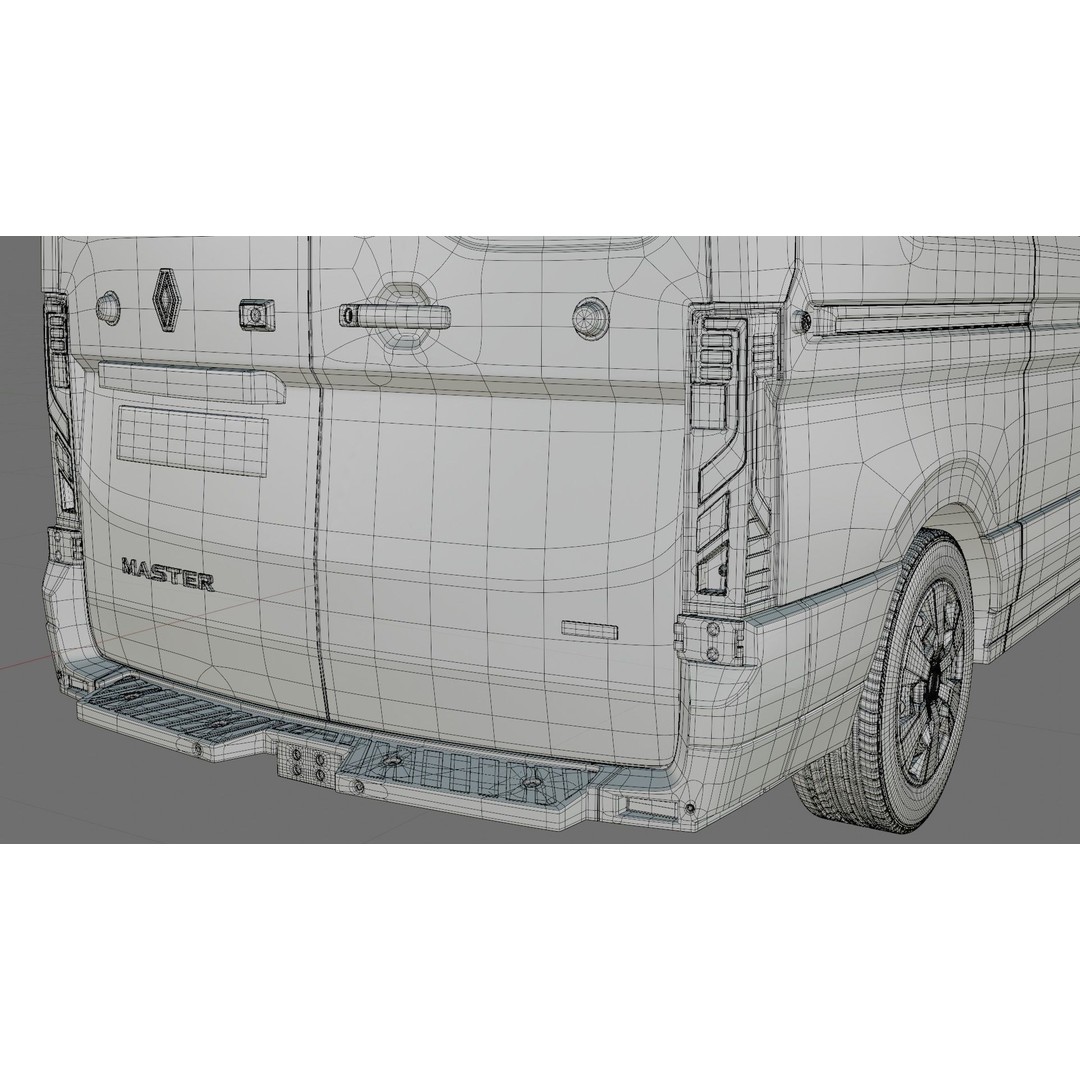 Renault Master Van L2H2 2024 3D Model – High Poly Detailed Cargo Van - View 34